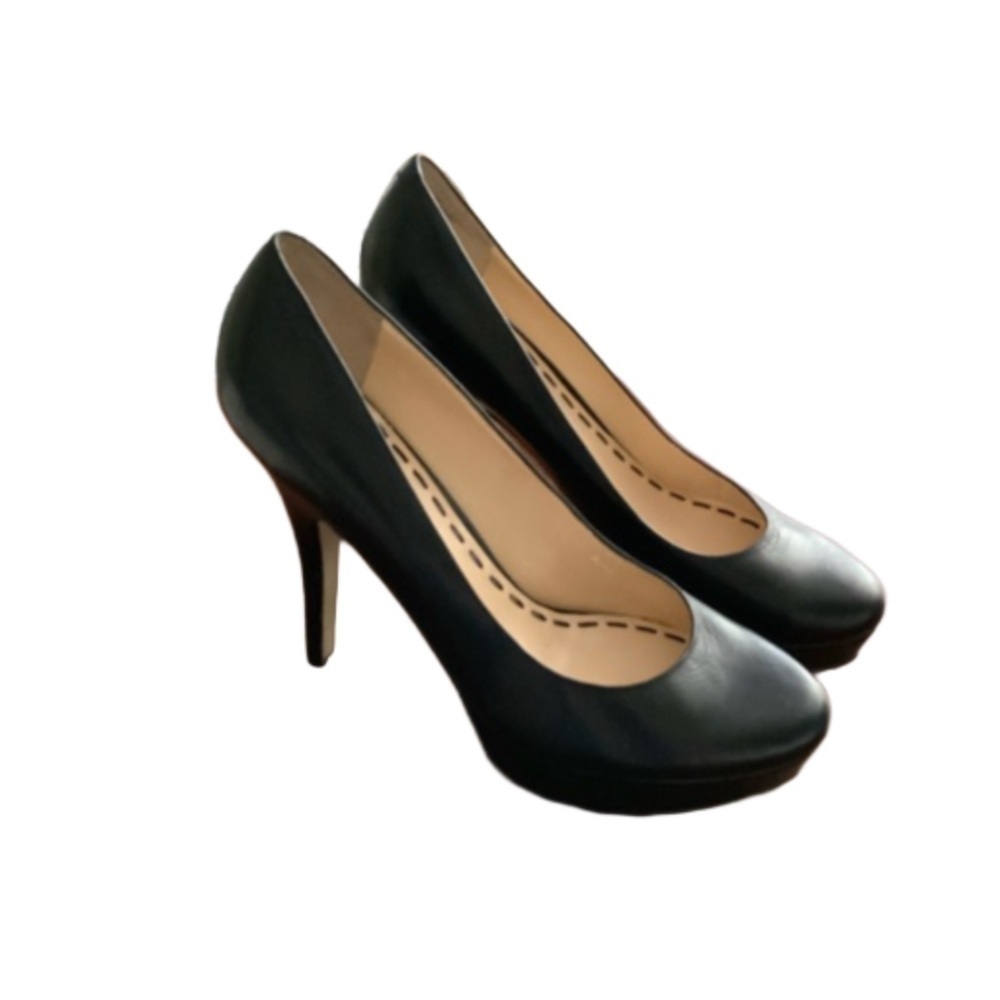 Enzo Angiolini Black Leather Stilettos Size 9.5 Medium